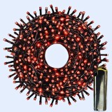 Instalatie Luminoasa LED + Bricheta Metalica Pentru Torturi Sarbatori, 8 Jocuri de Lumini, Impermeabila IP44, Rosu, 100 m