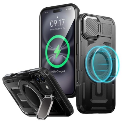 Husa pentru iPhone 16 - Techsuit CamVault MagSafe - Black foto