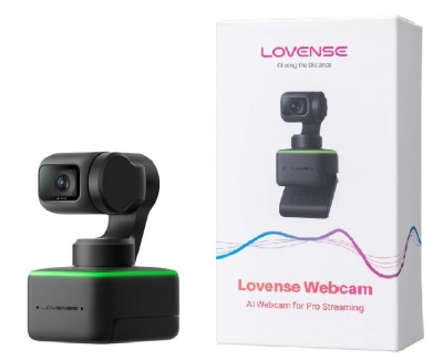 Lovense Camera Web AI pentru Streaming, 4K, HDR, 4x Zoom, Negru foto