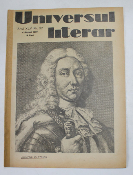 UNIVERSUL LITERAR , REVISTA , ANUL XLV , NR. 32, 4 AUGUST , 1929