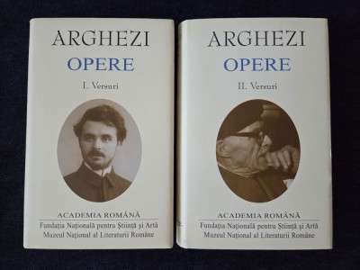 T. Arghezi &amp;ndash; Opere 1, 2. Versuri (ed. lux, Academia Romana, 2 vol.) foto