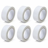 Set 6 Role Banda Adeziva pentru Ambalare si Sigilare Colete, Low Noise, Adeziv Acrilic, Derulare Silentioasa, Aderenta Ridicata, 5 cm x 66 m, Alb