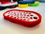 Savoniera 3D, model Wave, Rosu/Alb, Oem