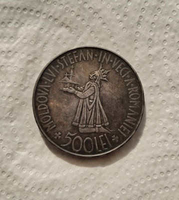 Moneda de 500 lei din 1941, argint foto
