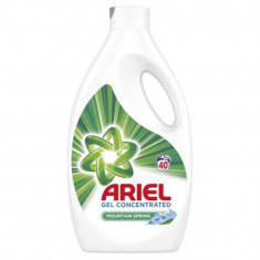Detergent Lichid pentru Rufe Ariel Mountain Spring, 2 L, 40 Spalari, Parfum Mountain, Detergent Lichid pentru Haine, Solutii Curatare Haine, Detergent