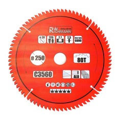 Disc circular vidia Multimaterial pentru aluminiu, lemn, 80 dinti, 250x30 mm, Richmann Exclusive