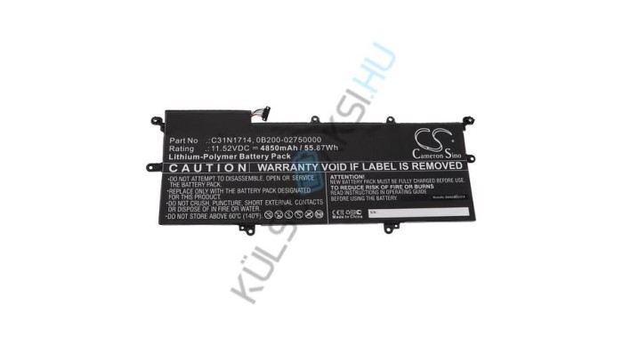 &Icirc;nlocuire baterie pentru notebook VHBW pentru Asus 0B200-02750000, C31N1714 - 4850 mAh 11,52 V Li-polimer