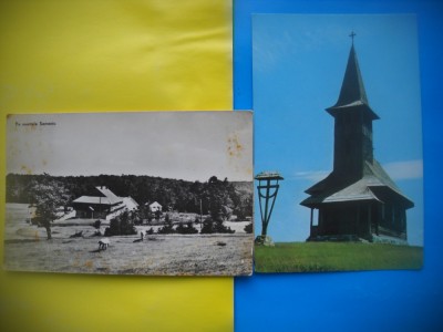 HOPCT LOT NR 100-MUNTELE SEMENIC-JUD CARAS SEVERIN-2 CARTI POSTALE-RPR-CIRCULATE foto