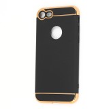 Husa iPhone 7 Forcell 3 in 1 Plastic Negru - Carcasa Protectie Anti Zgarieturi
