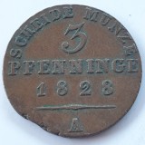 Prusia 3 pfennig 1828 A Frederic Wilhelm lll