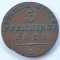 Prusia 3 pfennig 1828 A Frederic Wilhelm lll