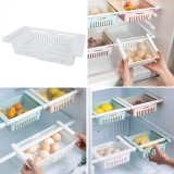 Cos de depozitare extensibil pentru frigider, alb 19.5x16x8 cm