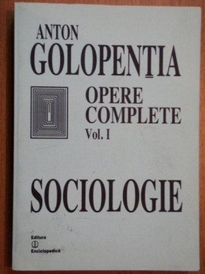 OPERE COMPLETE-ANTON GOLOPENTIA VOL 1 2002 foto