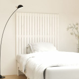 VidaXL Tăblie de pat pentru perete, alb, 108x3x110 cm, lemn masiv pin