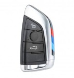 Carcasa cheie Smart Key Topautochei&reg; pentru BMW X1 F48, X5 F15 F85, X6 F16 F86, 2 F45 F46 3 butoane negru