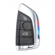Carcasa cheie Smart Key Topautochei&reg; pentru BMW X1 F48, X5 F15 F85, X6 F16 F86, 2 F45 F46 3 butoane negru