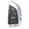 Carcasa cheie Smart Key Topautochei&reg; pentru BMW X1 F48, X5 F15 F85, X6 F16 F86, 2 F45 F46 3 butoane negru