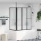 vidaXL Paravan de duș Altele Manual Negru 120 x 70 x 137 cm Aluminiu 42009757