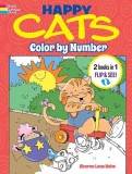 Happy Cats Coloring Book/Happy Cats Color by Number: 2 Books in 1/Flip and See!