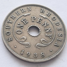 189. Moneda Rhodesia de Sud 1 penny 1938 (tiraj 240.000)