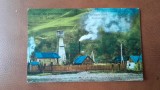 Carte postala, Izvor de petrol din Sacele, perioada interbelica