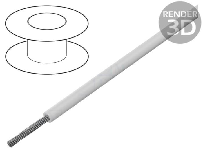 Cablu Electric 4mm2 PVC Alb