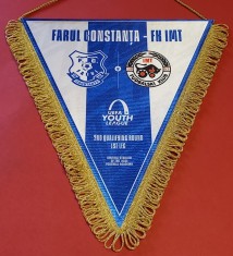Fanion (protocol) meci fotbal FARUL CONSTANTA-FK IMT (Youth Legaue)