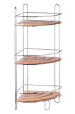 Cumpara ieftin Raft suspendabil 3 polite metal bambus 19,5 x 19,5 x 48,5 cm