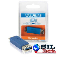 Adaptor USB 3.0, Micro USB B tata - USB A mama, albastru foto