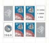 Romania, LP 715a/1969, Apollo 12, in bloc de 4, MNH, Nestampilat