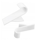 Cumpara ieftin Set 2 suporturi de prosoape si haine, pentru calorifer, plastic, 9.8 cm, alb