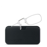 Ochelari de vedere (pentru citit) fara brate, ultra slim, cu etui tip card, negru, atasare telefon, rame transparente