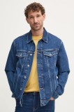 Pepe Jeans geacă din denim REGULAR JACKET bărbați, culoarea bleumarin, de tranziție, PM402715HW5