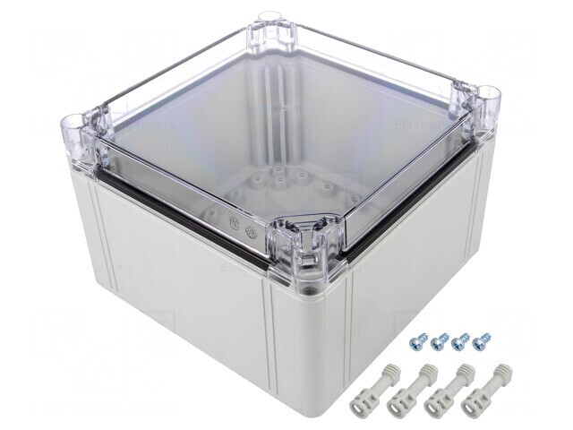 Carcasă Universală Policarbonat 200x200x132mm Transparentă