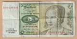 (1) BANCNOTA GERMANIA - 5 MARK 1970 (2 IANUARIE)