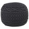 vidaXL Taburet puf macrame lucrat manual, antracit, 45x30 cm, bumbac
