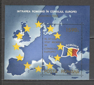 Romania.1993 Aderarea la Consiliul Europei-Bl. DR.612 foto