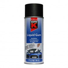 Spray vopsea cauciucata Auto-K Liquid Gum, detasabila, negru, 400 ml foto