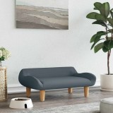 VidaXL Pat de c&acirc;ini, gri &icirc;nchis, 70x40x24 cm, material textil