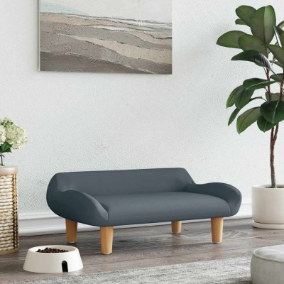 Pat de c&amp;acirc;ini, gri &amp;icirc;nchis, 70x40x24 cm, material textil foto