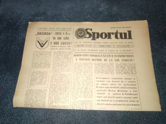 ZIARUL SPORTUL 10 NOIEMBRIE 1984