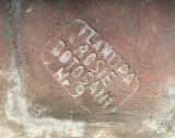 Cahlă de colț / Teracotă Nr.9, anii 50, Flamura Roșie BOTOSANI, de colectie, starea din imagine, necesită curățare, 24 x 22 cm / comunism