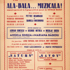 HST A461 Afiș concert Angela Similea Nae Lăzărescu Savoy România comunistă