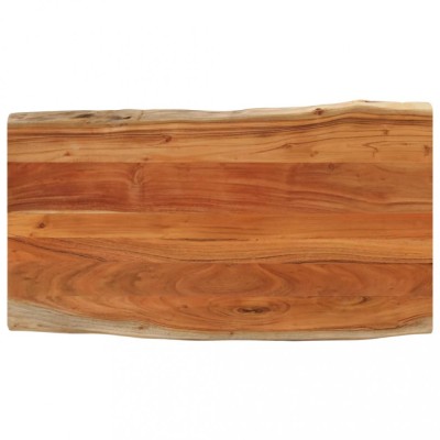 vidaXL Blat masă, 100x60x3,8cm, dreptunghiular lemn acacia margine vie foto