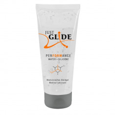 Lubrifiant Vegan, Just Glide, Performance, pe baza de apa si silicon, 200ml