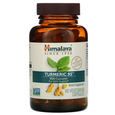 Supliment Alimentar, Turmeric 95 cu curcumina, marca Himalaya , 60 capsule vegetariene foto