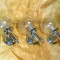 Set 3 aplice Mid Century Modern, sticla Murano, crom, vintage