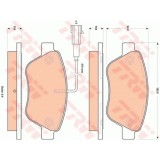 Set placute frana Trw GDB1842, parte montare : Punte fata