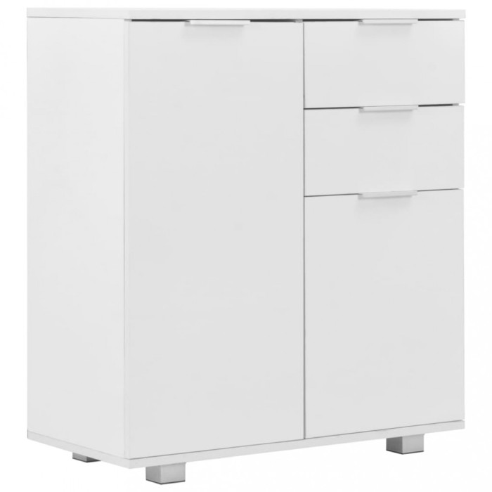 Dulap, alb extralucios, 71x35x80 cm, lemn prelucrat