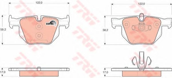 Set placute frana,frana disc BMW Seria 3 Cabriolet (E93) (2006 - 2013) TRW GDB1560